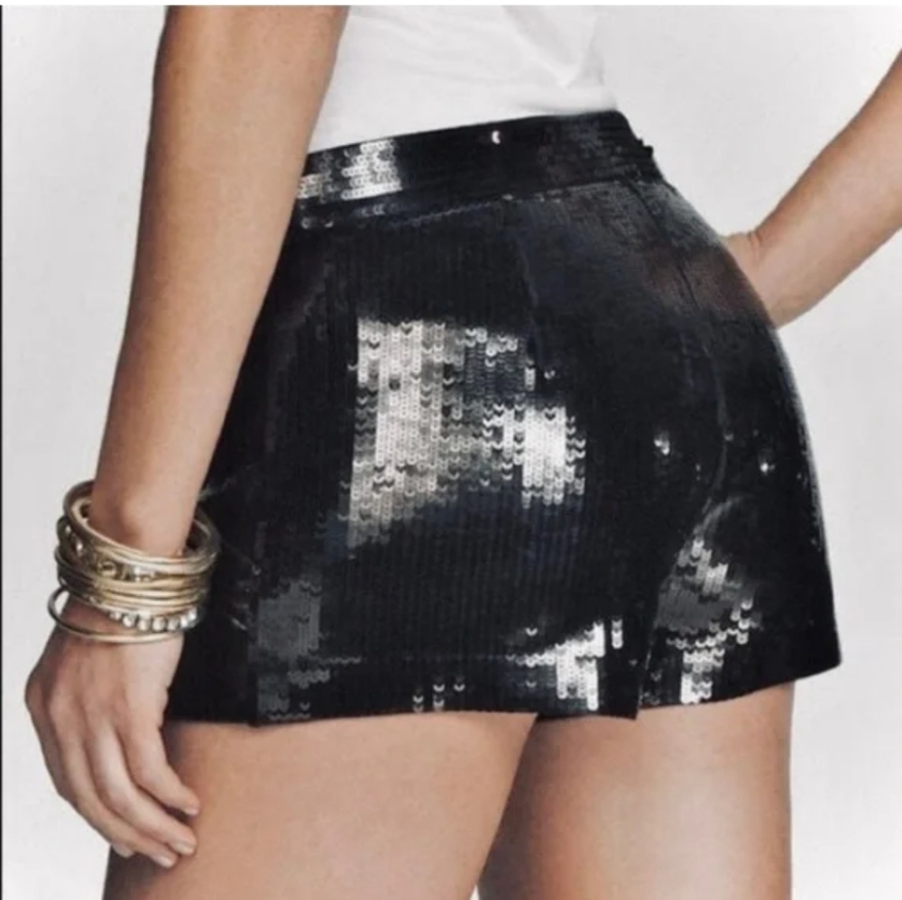 Express Black Sequin Shorts! 8